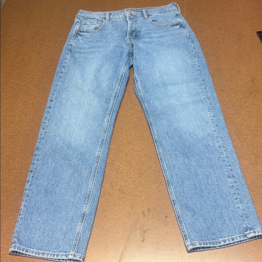 Old Navy Mid-Rise The Slouchy Straight Leg Button Fly Jeans 31x29